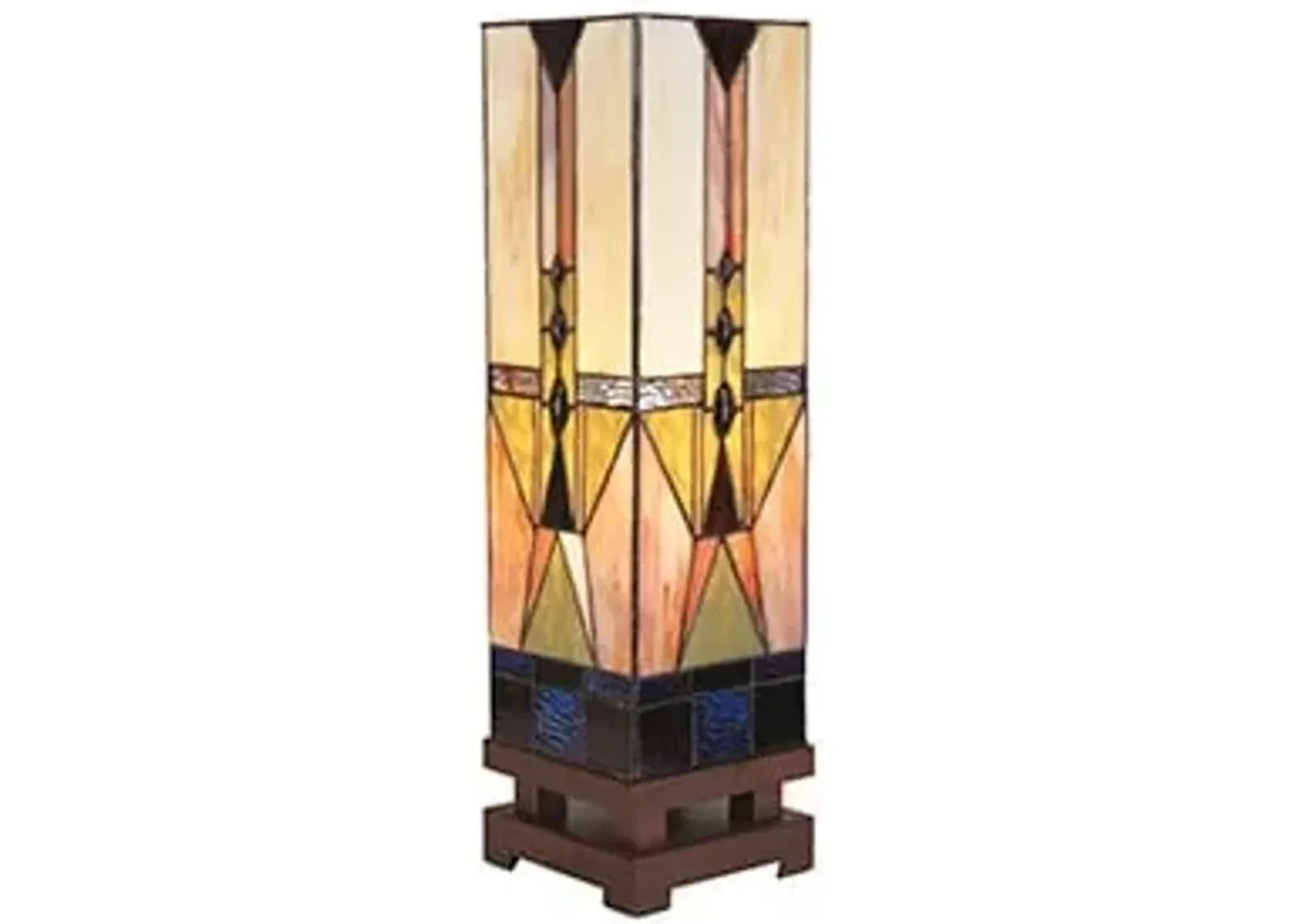 Draco Tiffany-Style Glass Luminary Lamp 6"W x 21"H