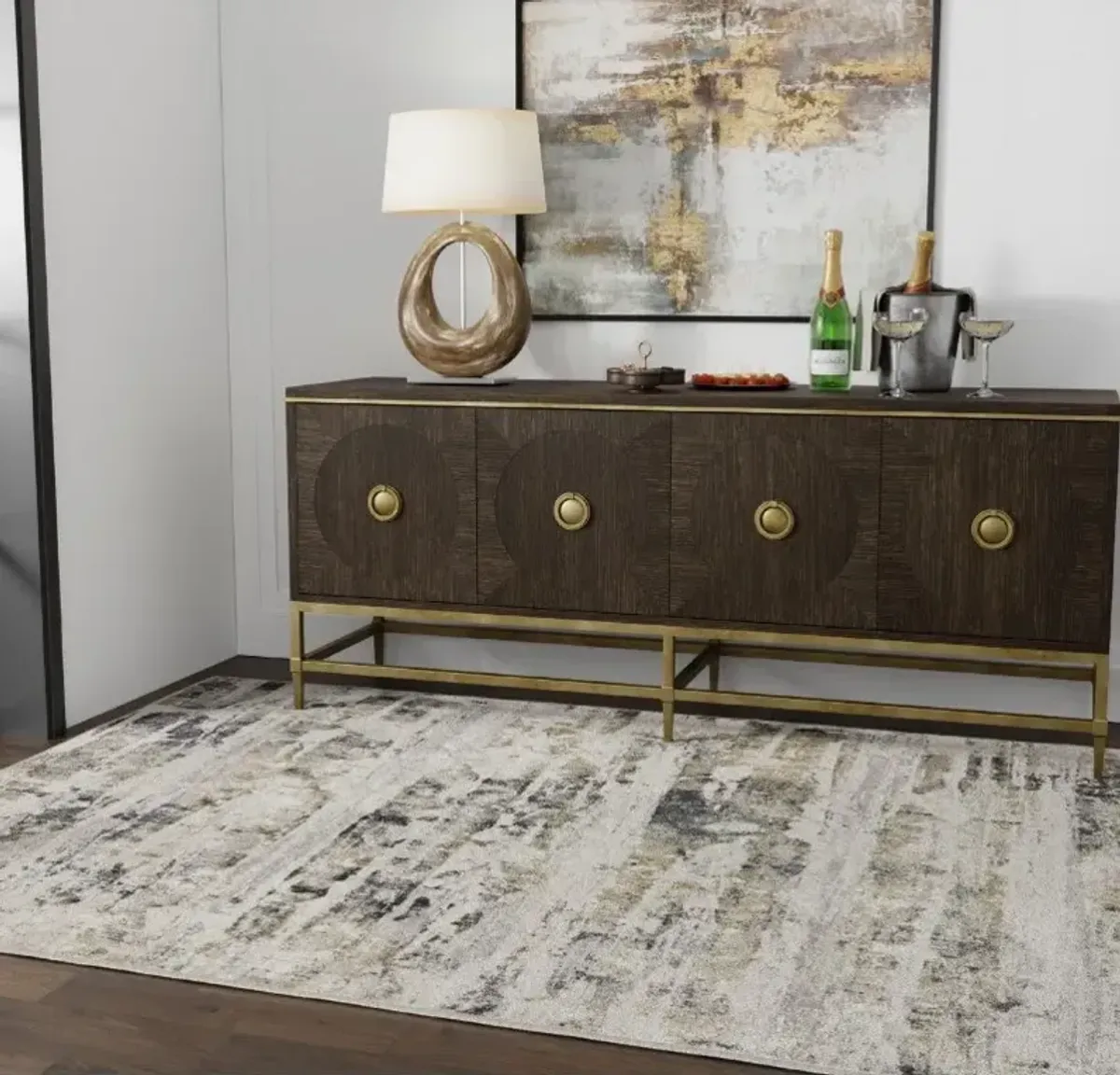 Generations Grey Area Rug 7'7"W x 10'10"L