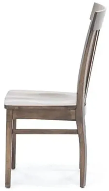 Venice Slat Back Side Chair in Walnut