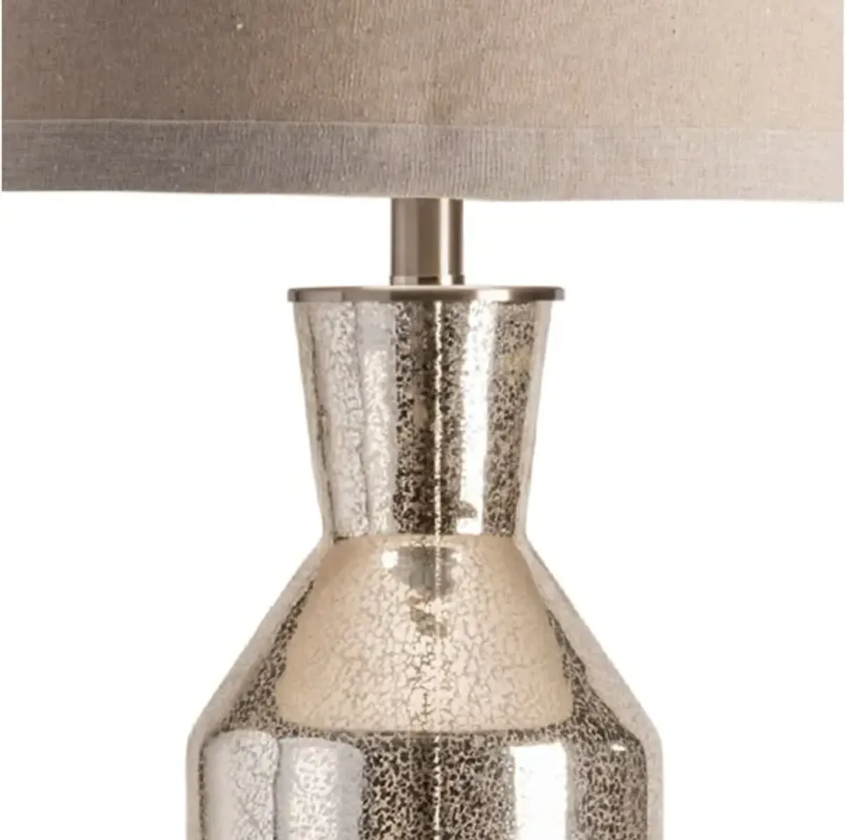 Silver Mercury Glass Table Lamp 34"H