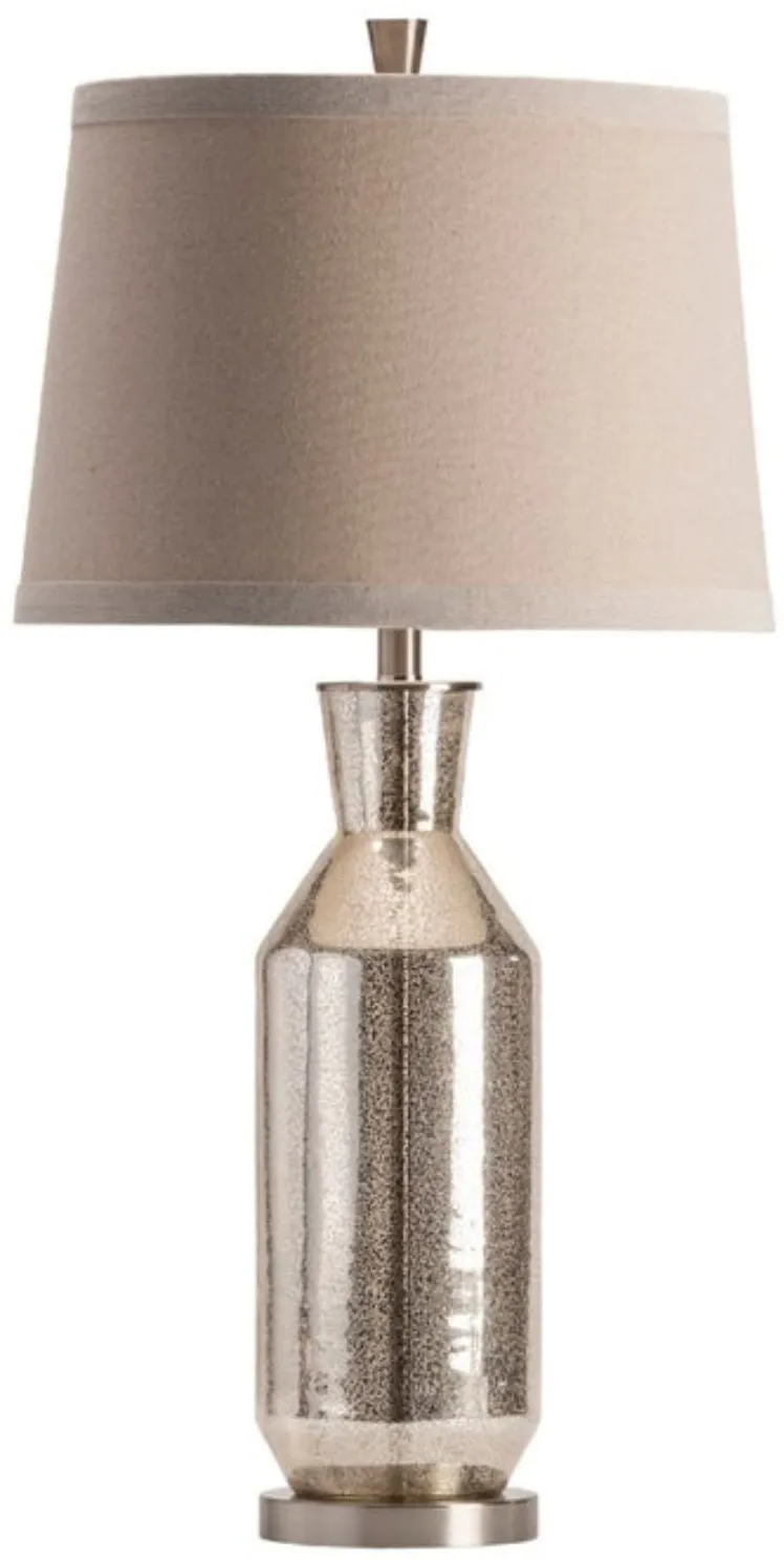 Silver Mercury Glass Table Lamp 34"H