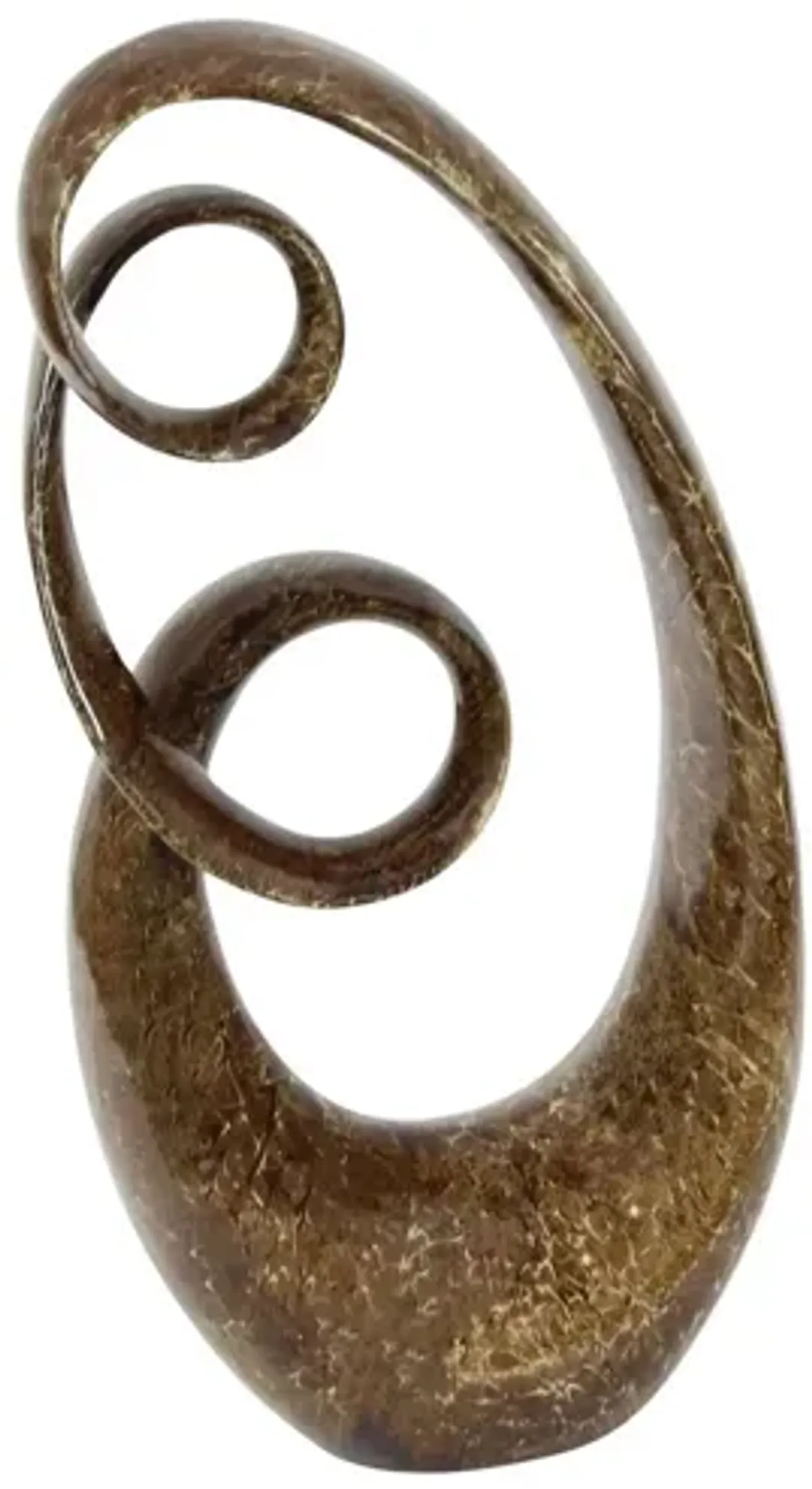 Caramel Swirl Abstract Sculpture 31"H