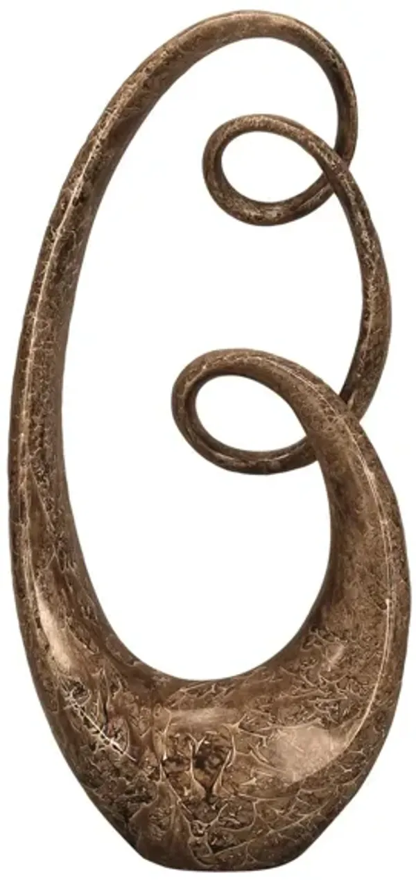 Caramel Swirl Abstract Sculpture 31"H