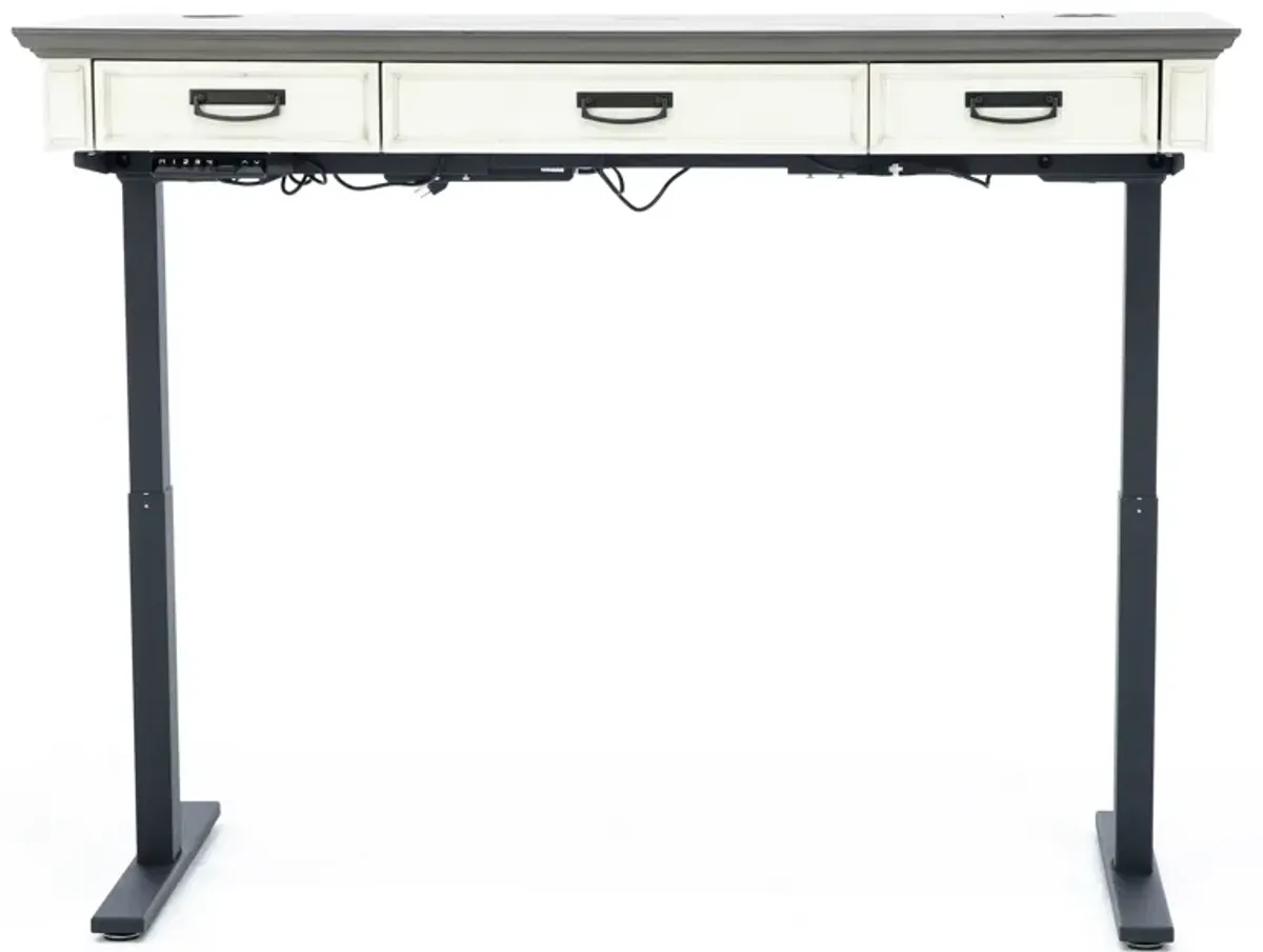 White Estate Electric Sit and Stand Desk
