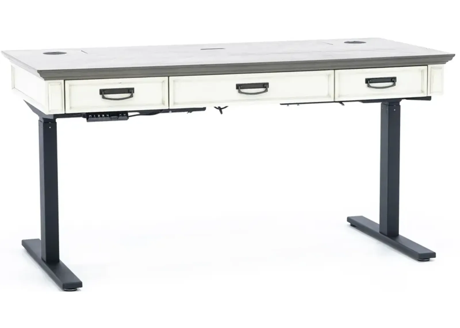 White Estate Electric Sit and Stand Desk