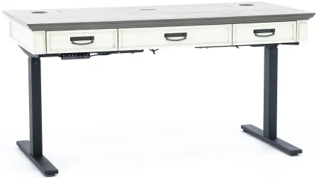 White Estate Electric Sit and Stand Desk