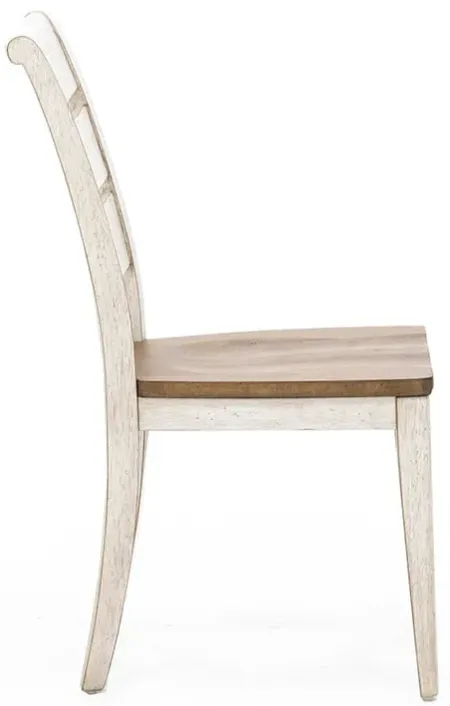 Farmhouse Reimagined Ladderback Wood Seat Side Chair