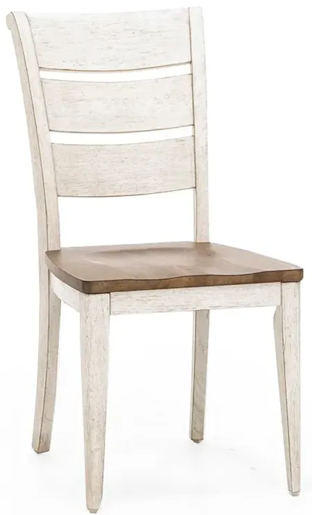Farmhouse Reimagined Ladderback Wood Seat Side Chair