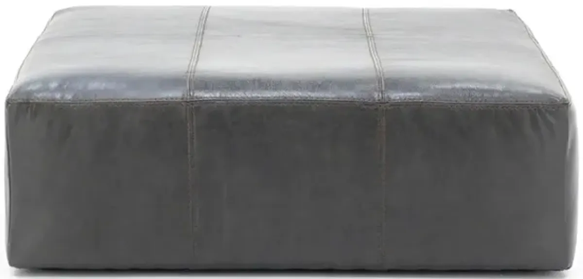 Camden Leather Jumbo Cocktail Ottoman