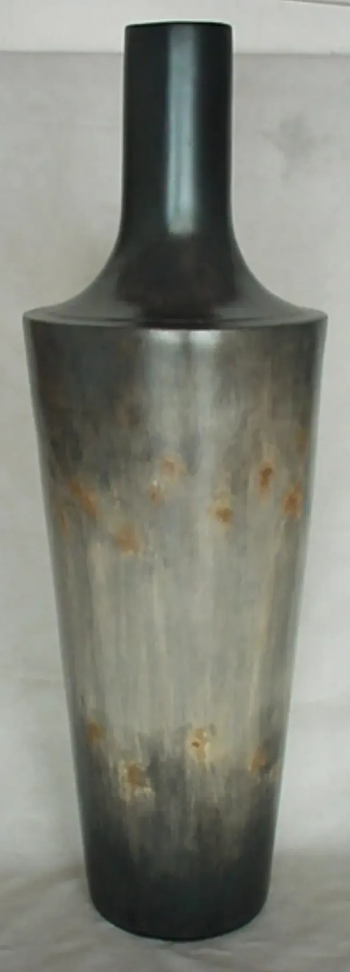 Small Grey Ceramic Floor Vase 15"W x 47"D