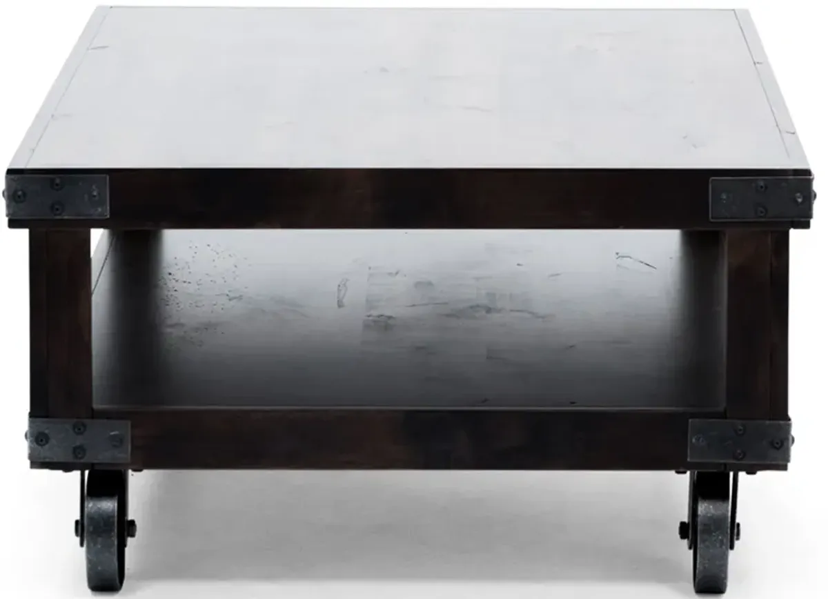 Industrial Tobacco Cocktail Table