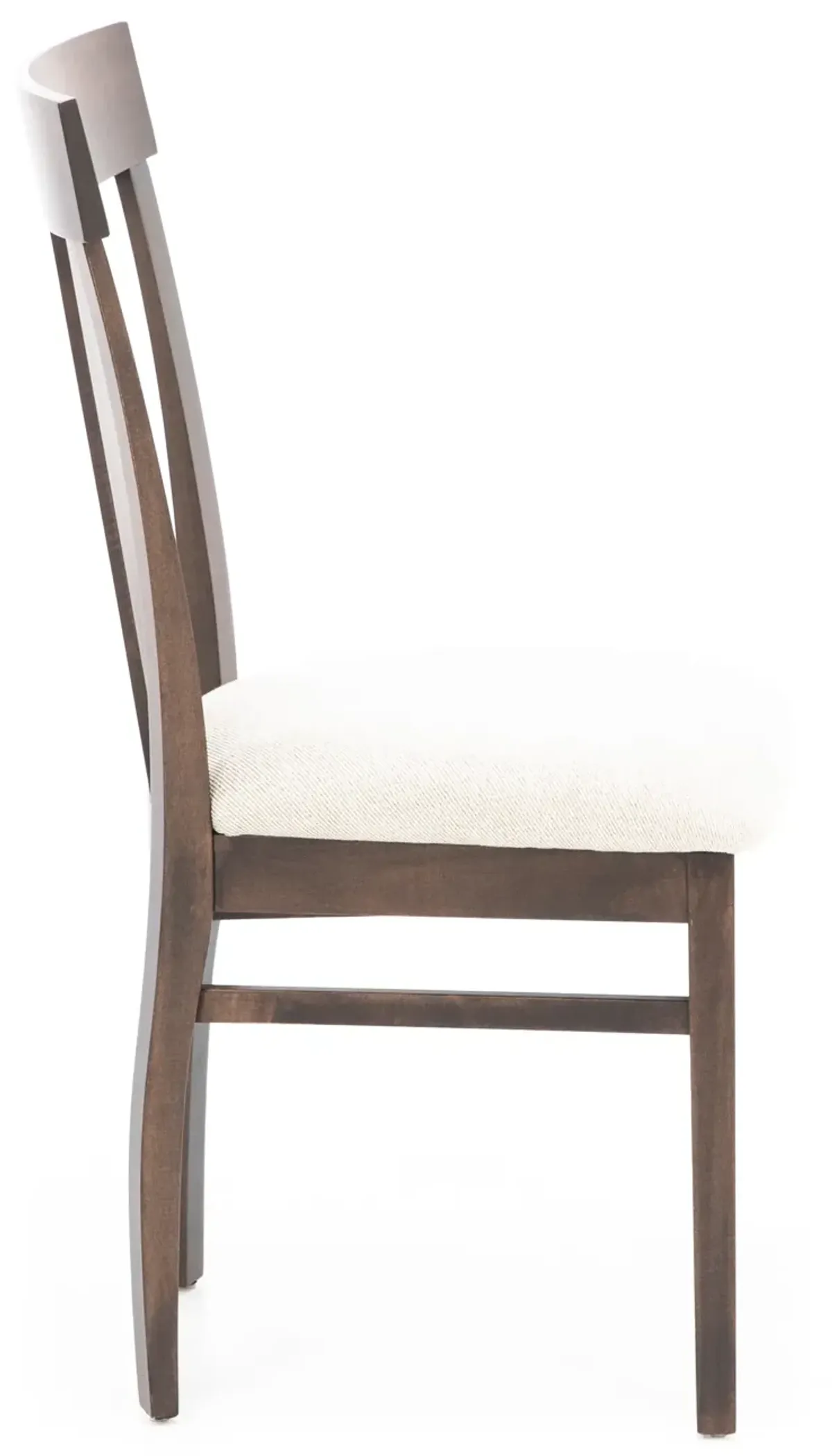 Laker T-Back Upholstered Side Chair in Walnut