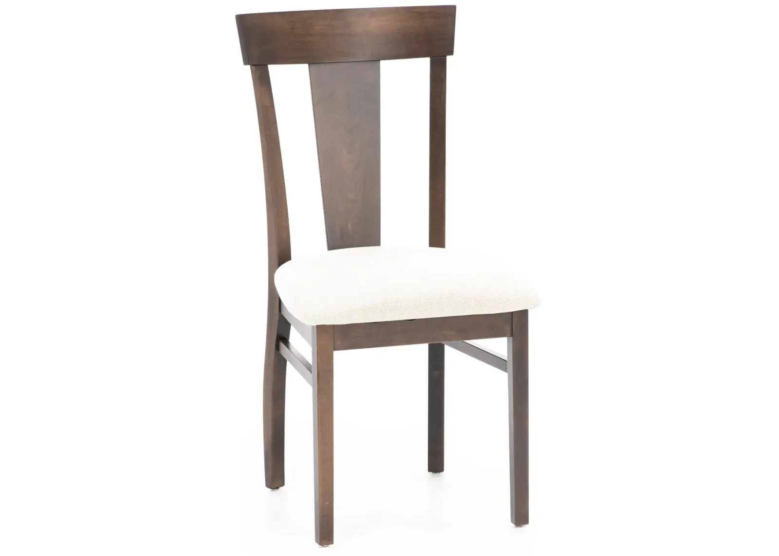 Laker T-Back Upholstered Side Chair in Walnut