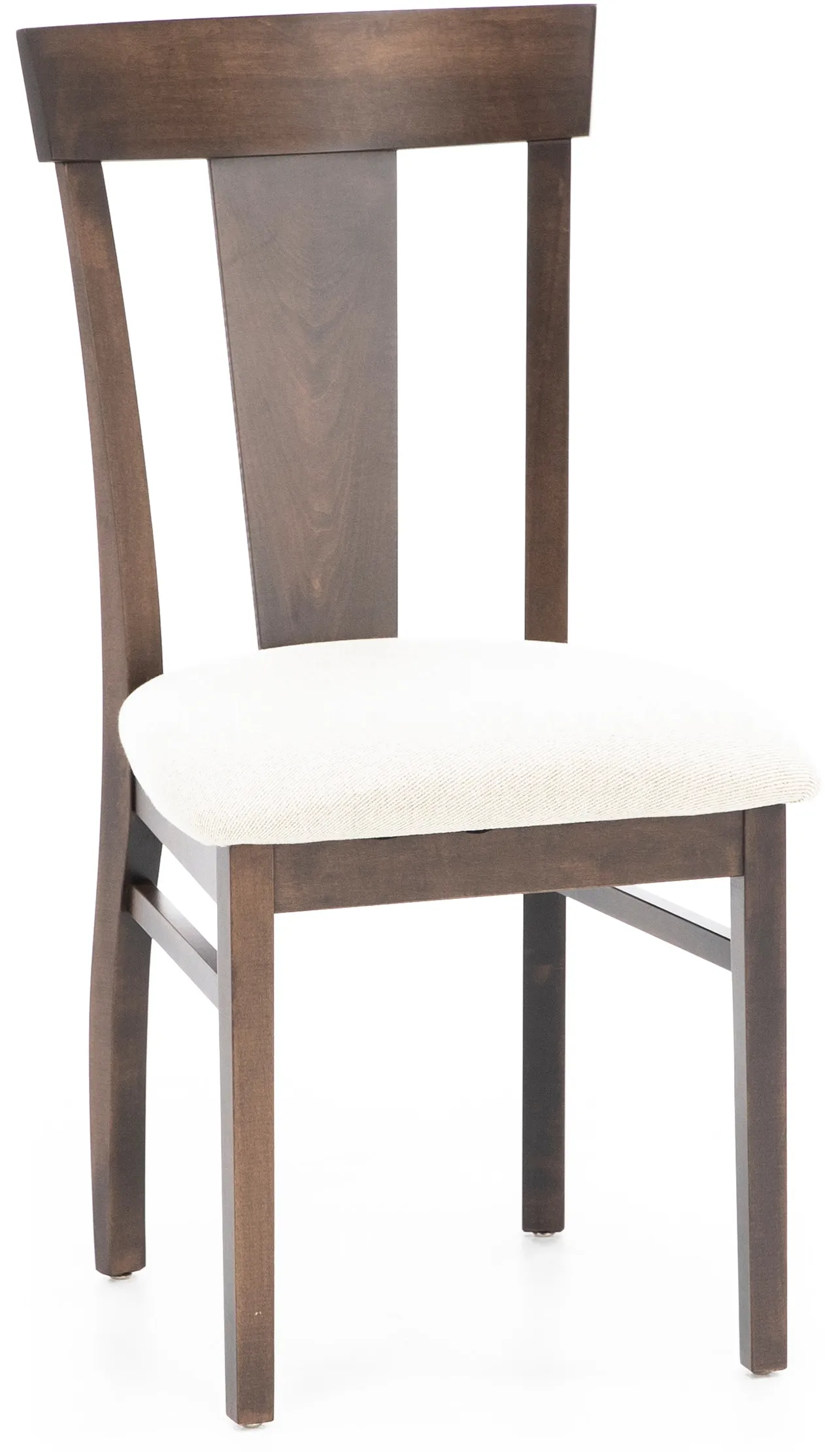 Laker T-Back Upholstered Side Chair in Walnut