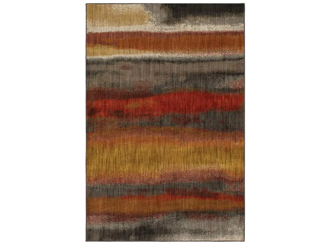 Elements Red/Brown/Yellow Area Rug 8'W x 11'L