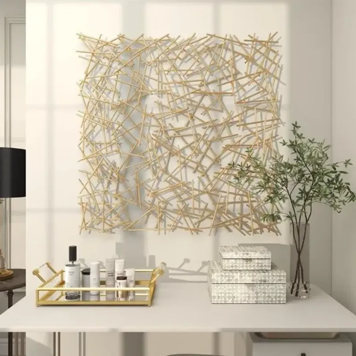 Gold Sticks Wall Décor 40"W x 40"H