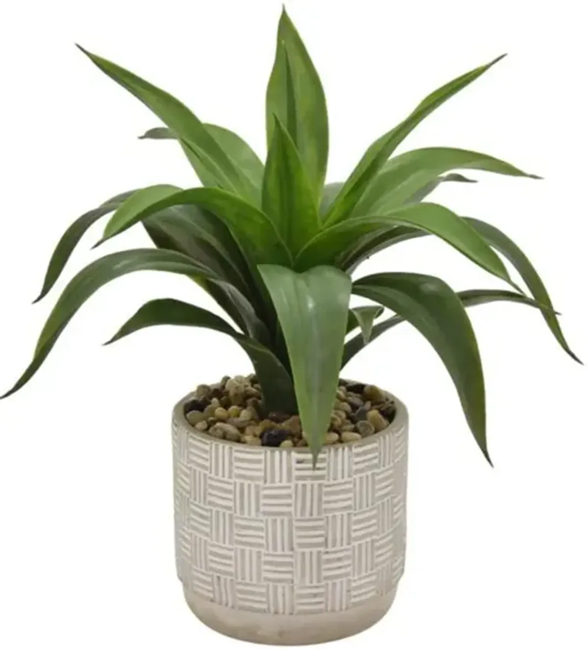 Faux Dracaena Plant In Grey Pot 14"W x 16"H