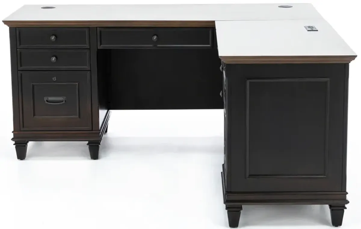 Estate Black Executive L-Desk