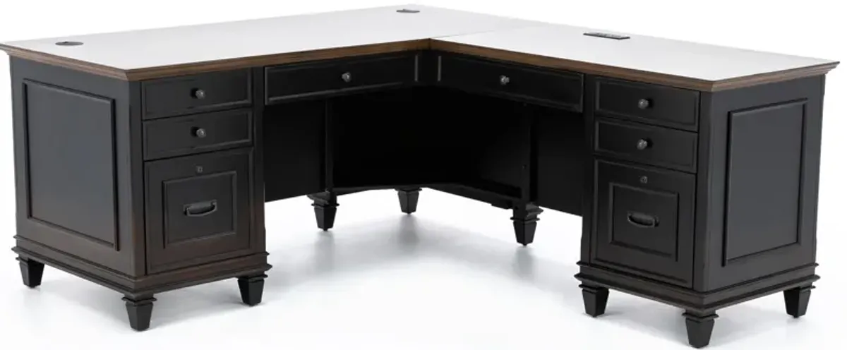 Estate Black Executive L-Desk