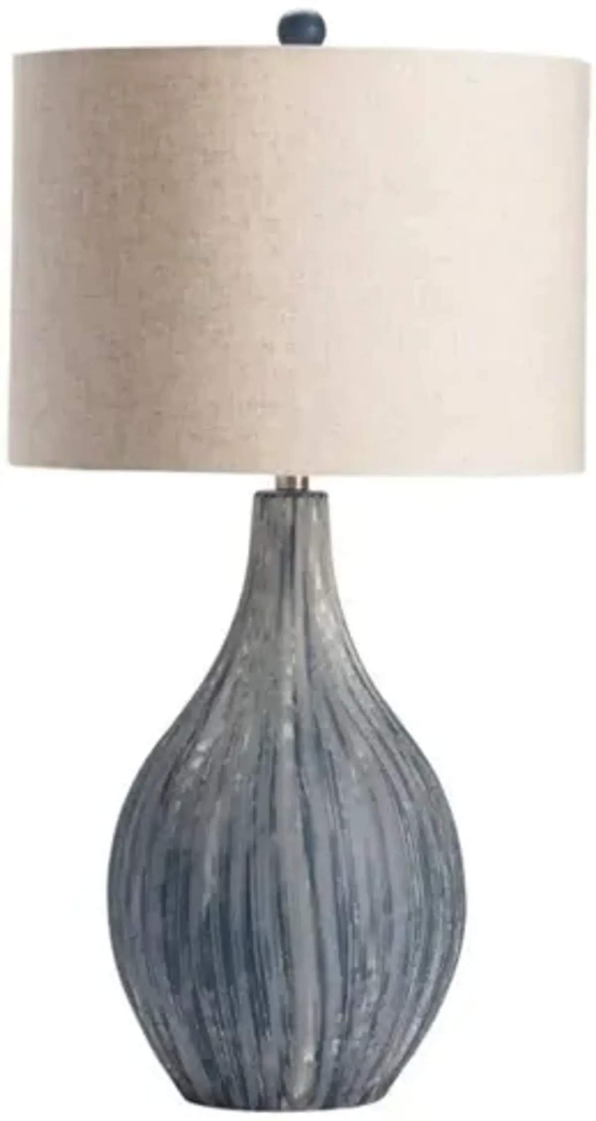 Navy Ceramic Table Lamp 32"H