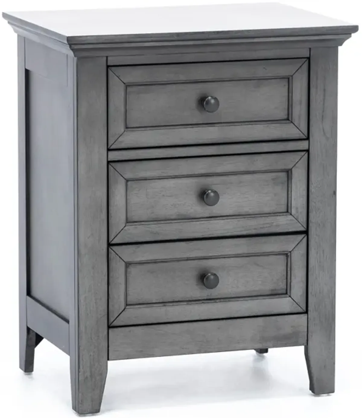 San Mateo Grey Three Drawer Nightstand 