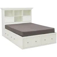 Direct Designs® Spencer White King Bookcase Storage Bed