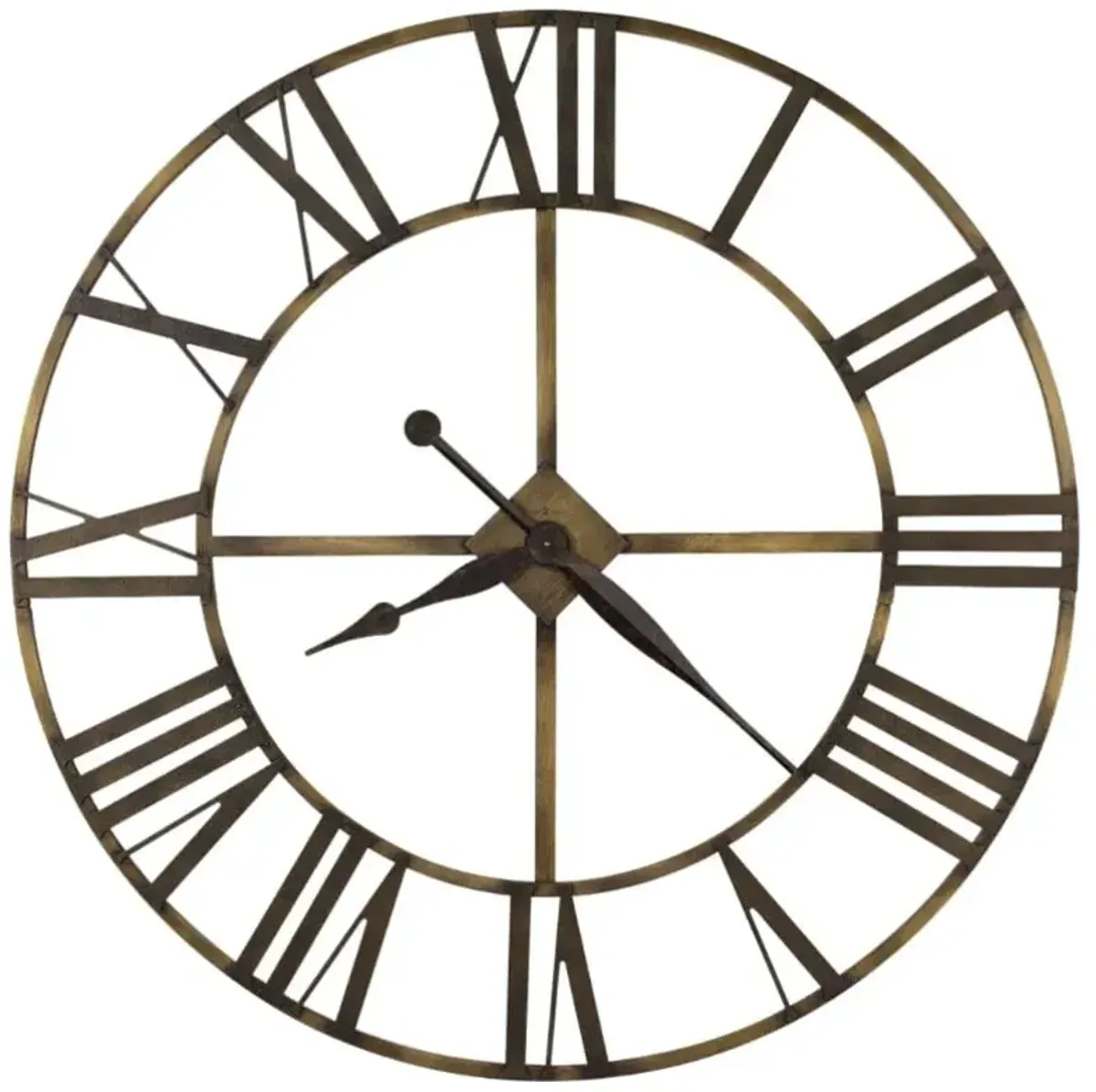 Howard Miller Antique Brass Finish Wrought Iron Wall Clock 49" Round