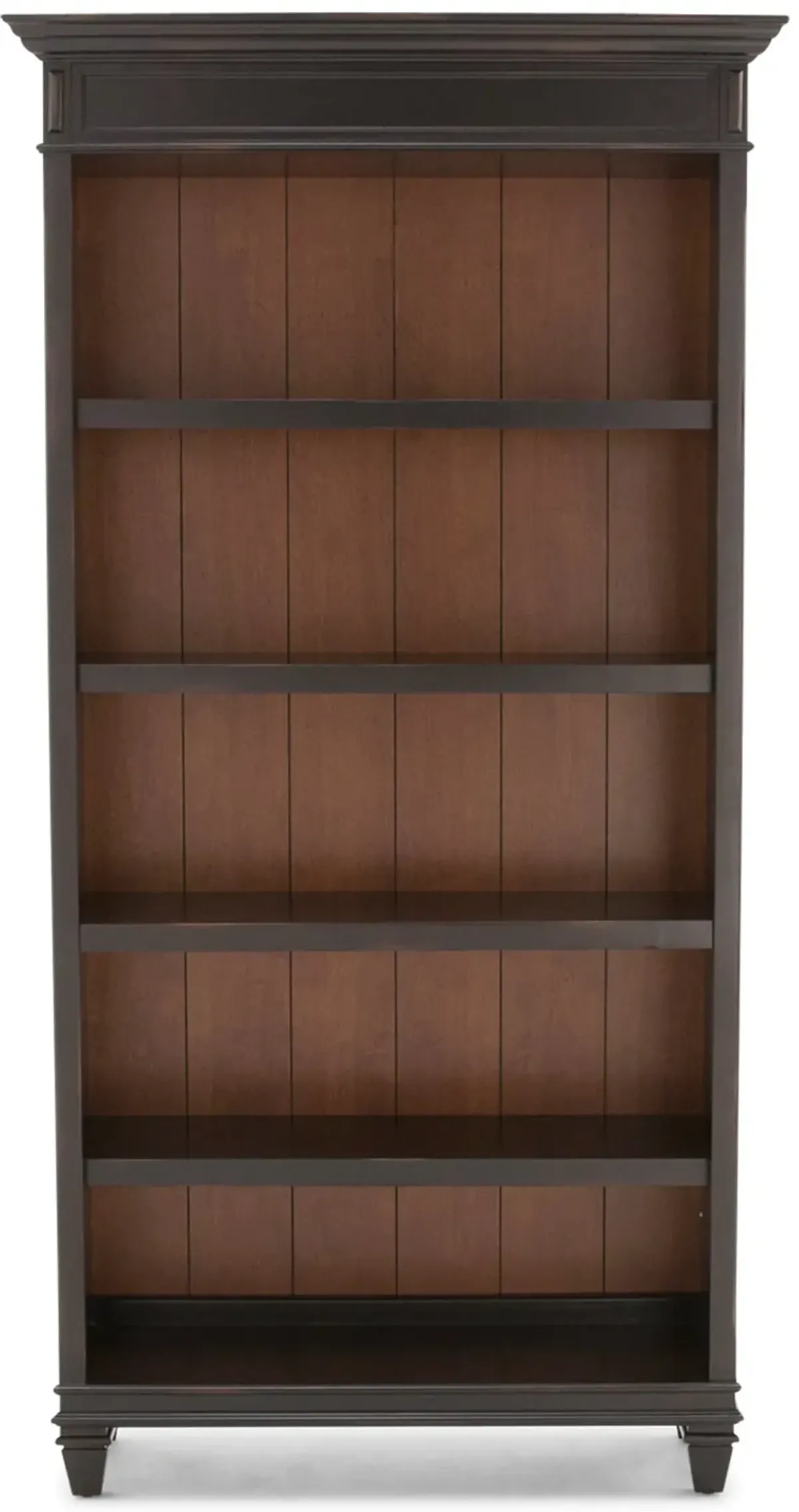 Estate Black Open Bookcase