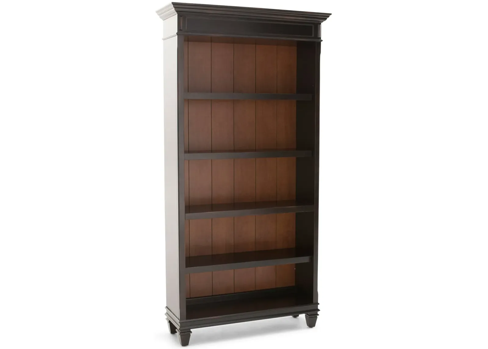 Estate Black Open Bookcase