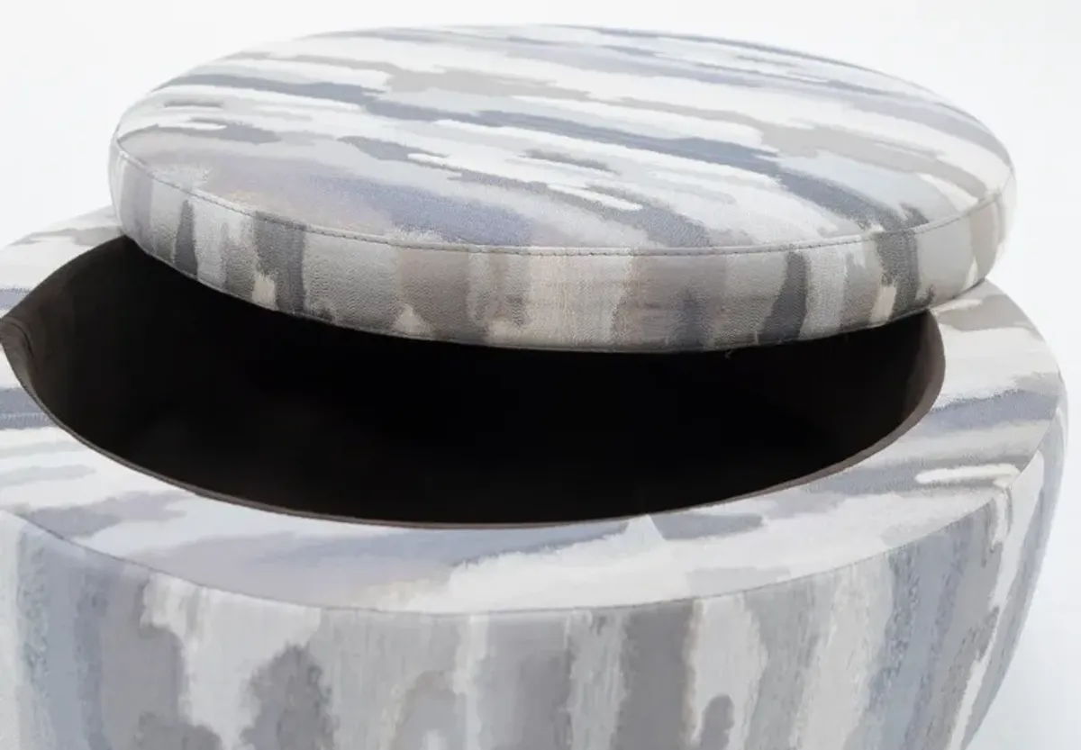 Medium Round Storage Custom Ottoman