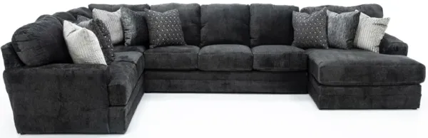 Snuggler Smoke 3-Pc. Sectional with Right Chaise in Smoke