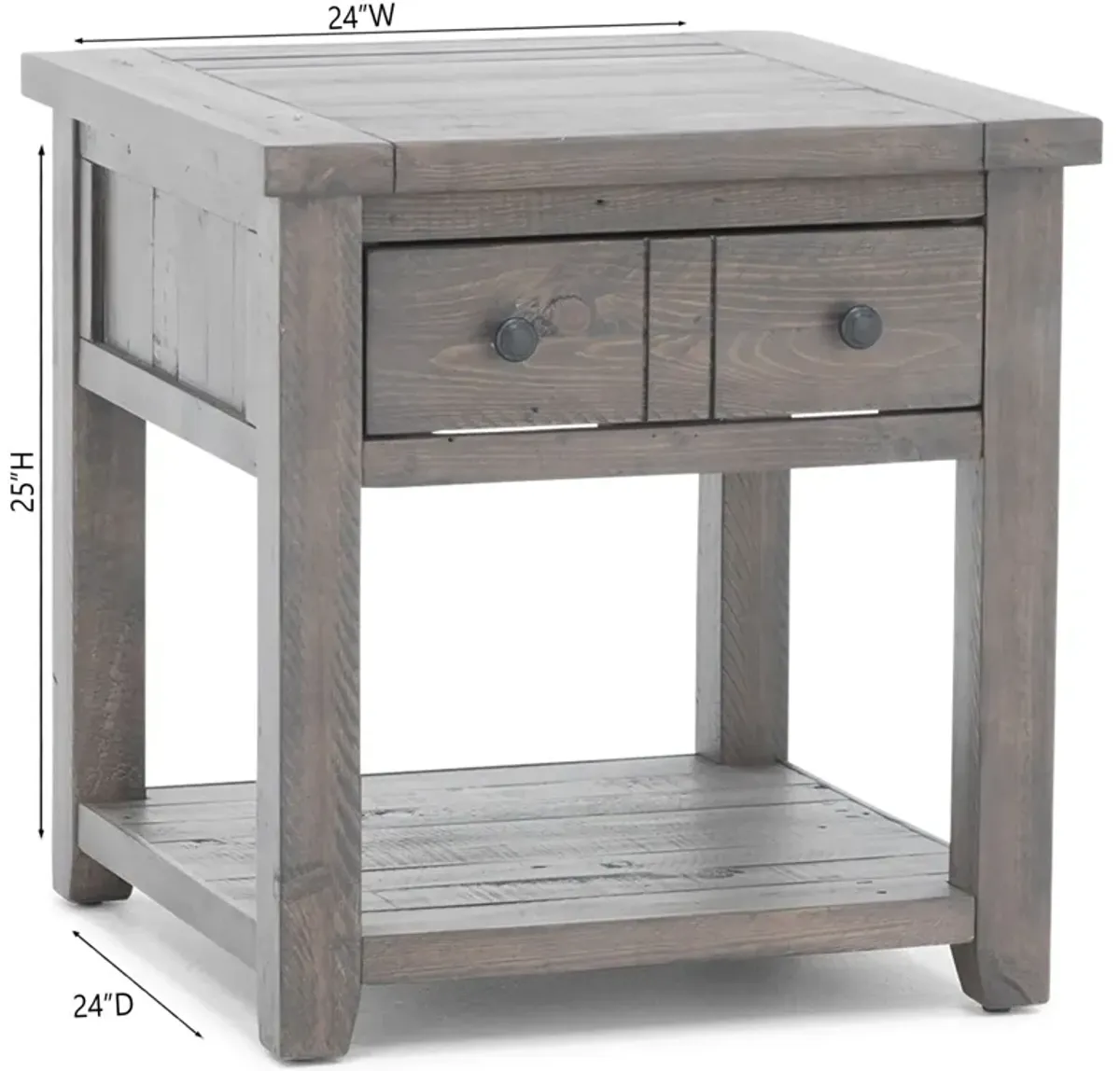 Madison County Barnwood End Table