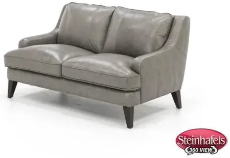 Colt Leather Loveseat in Light Grey