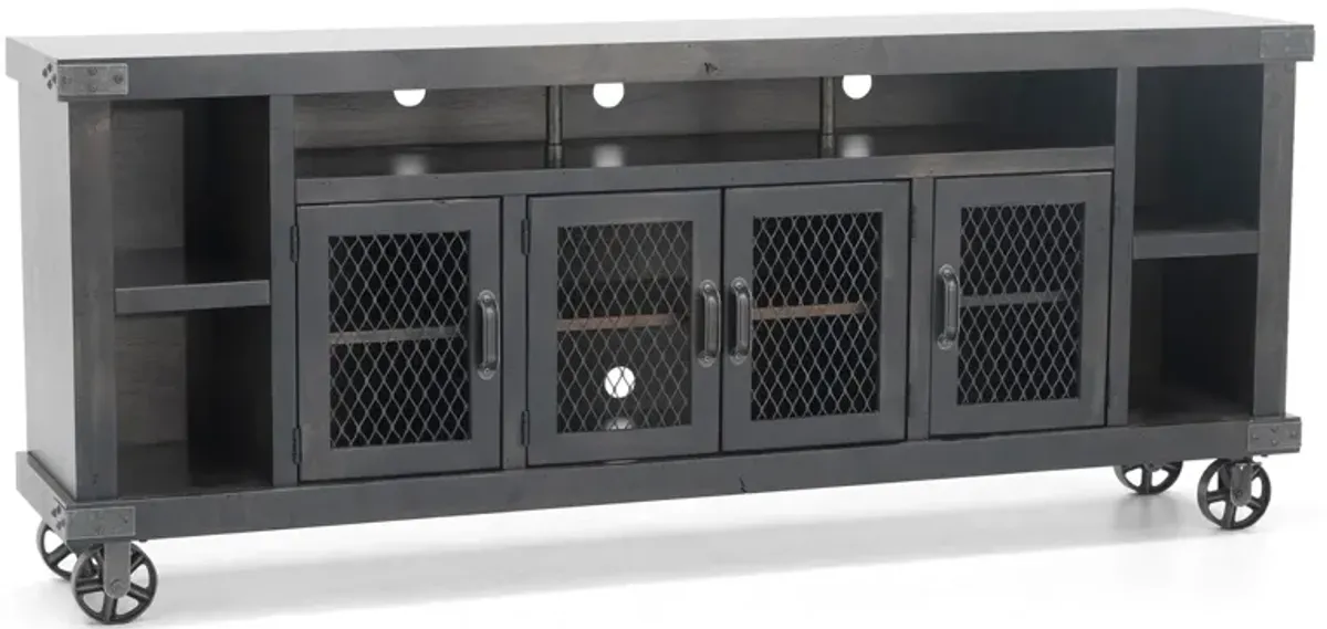 Industrial Ghost Black 84" Entertainment Console