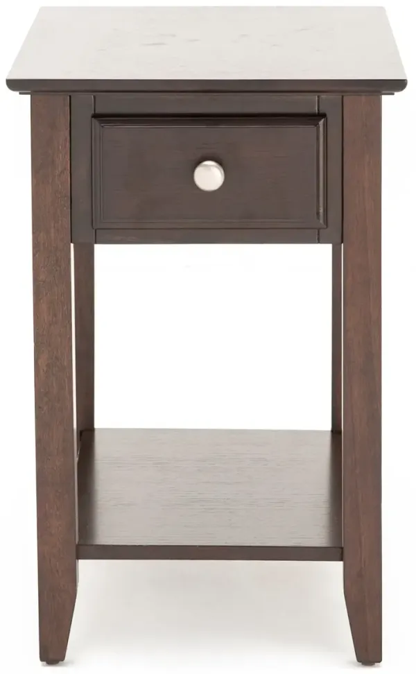 Espresso Chairside Table