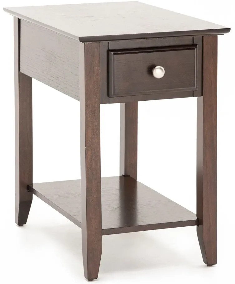 Espresso Chairside Table