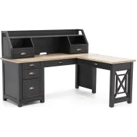 Heatherbrook L Desk With Hutch