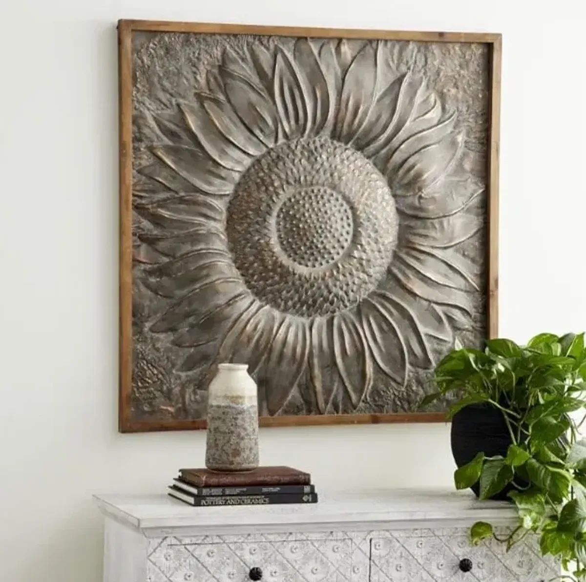 Metal Sunflower Art 39"W x 39"H