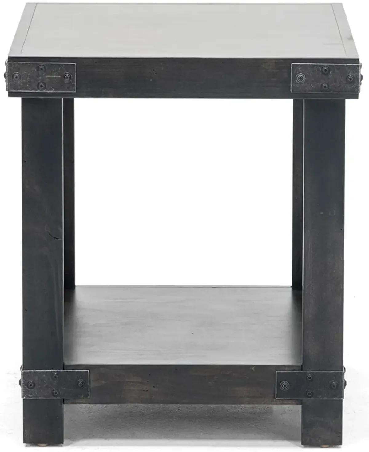 Industrial Ghost Black End Table