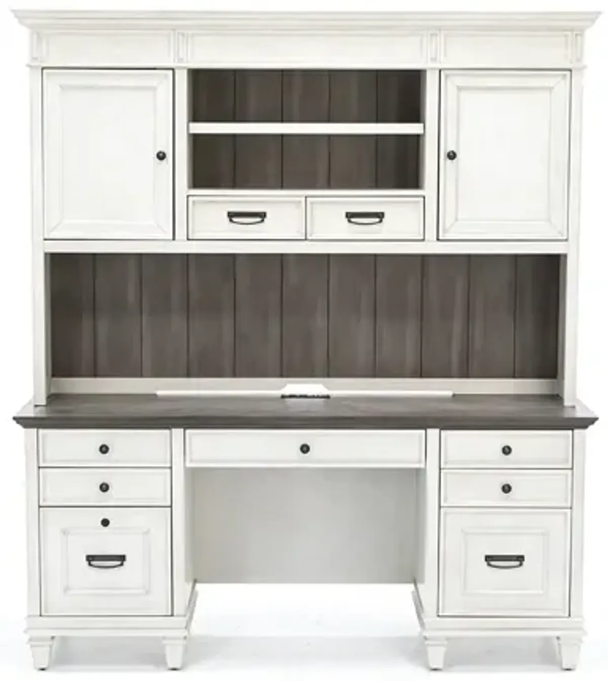 White Estate Credenza and Hutch