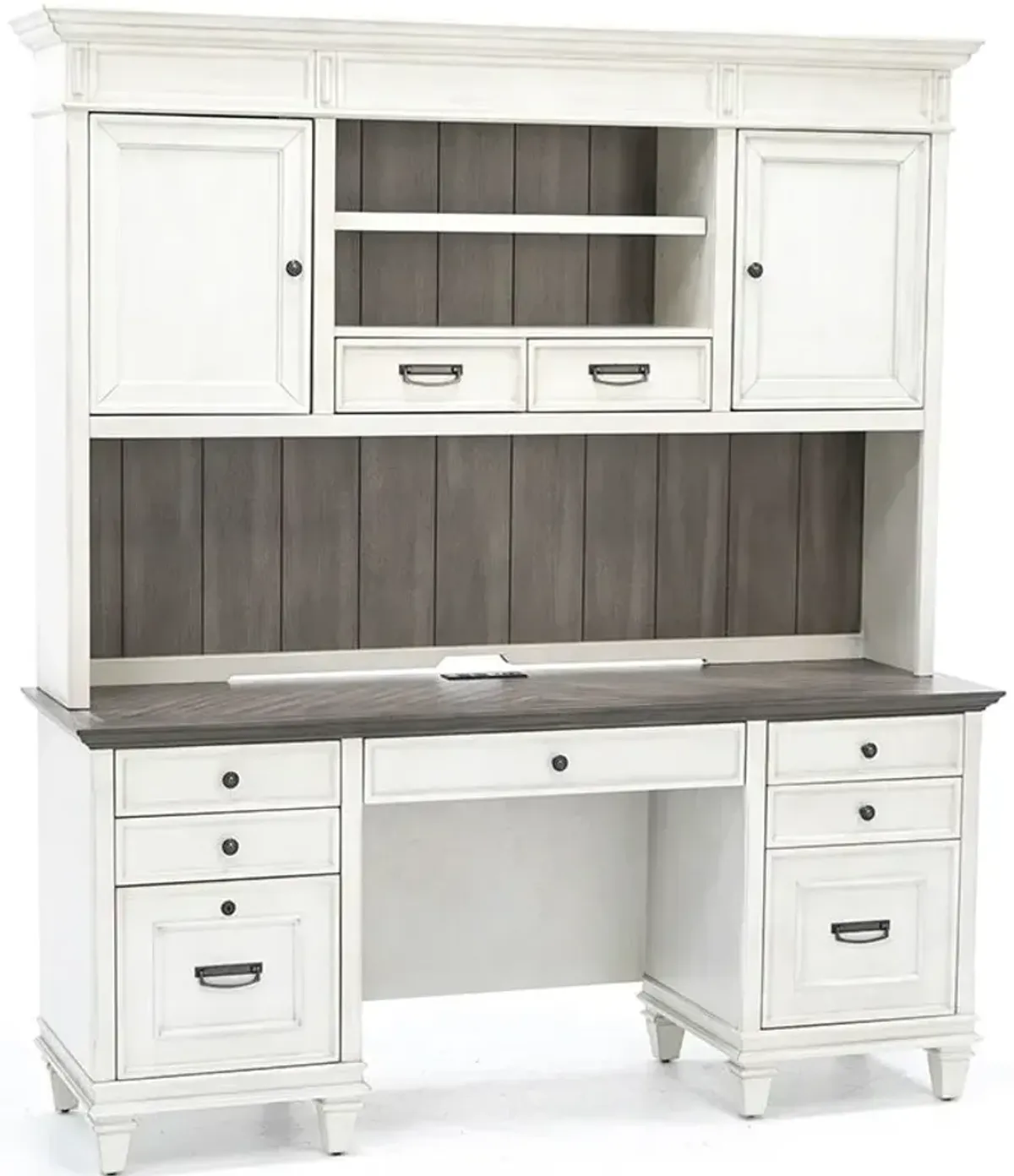 White Estate Credenza and Hutch