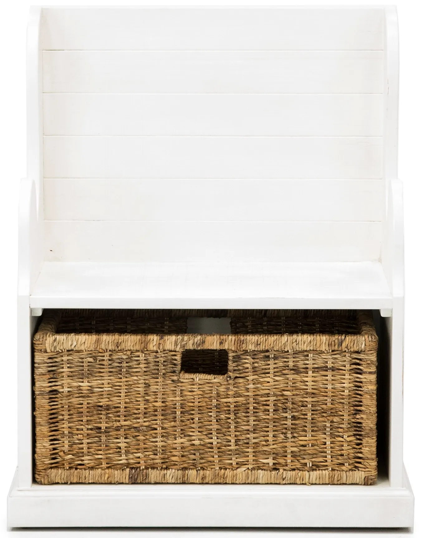 Storage Solutions White Hall Seat with Basket