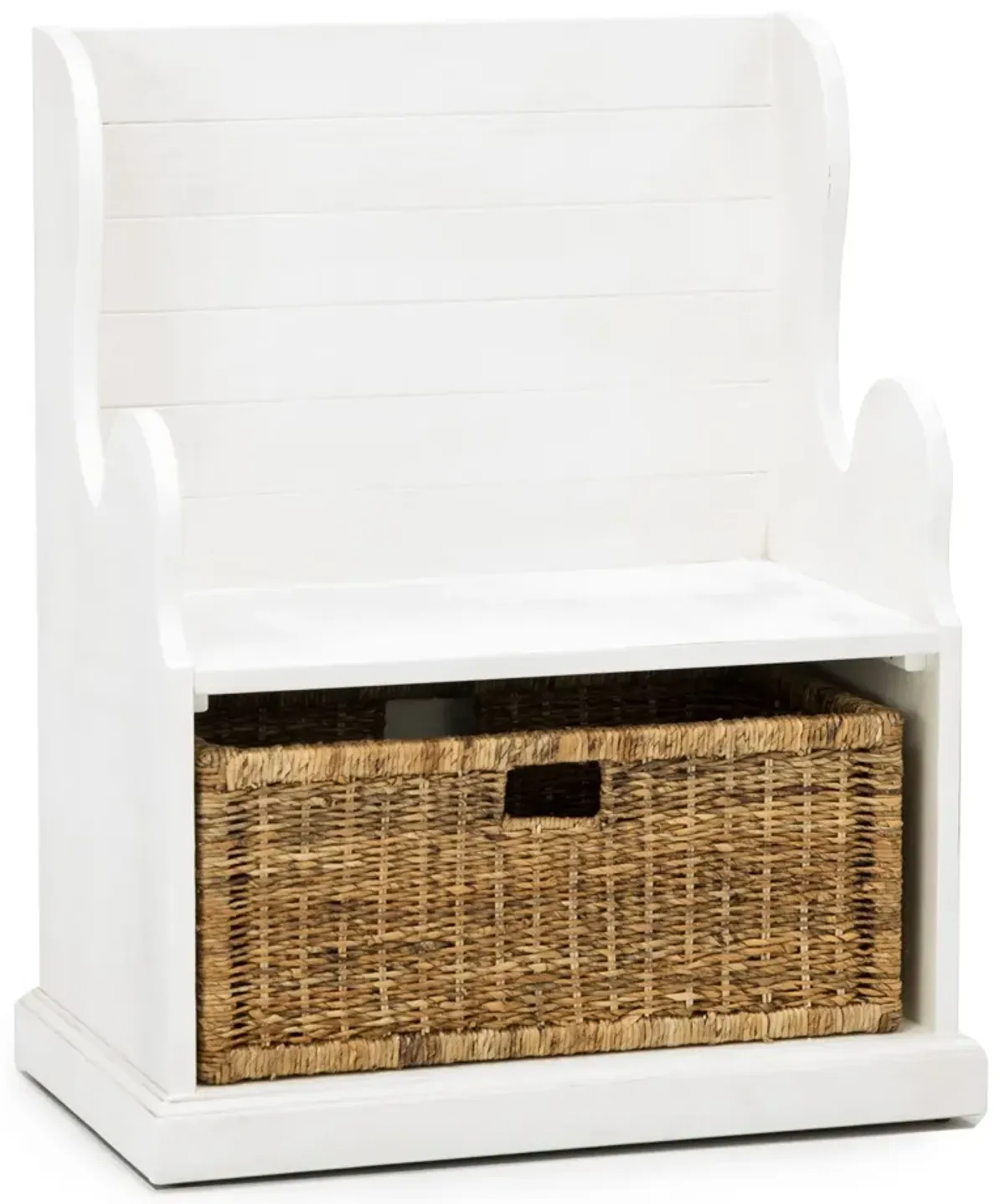 Storage Solutions White Hall Seat with Basket