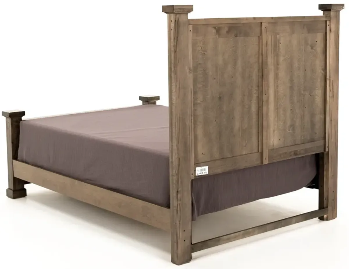 Cool Rustic King X Panel Bed, Grey