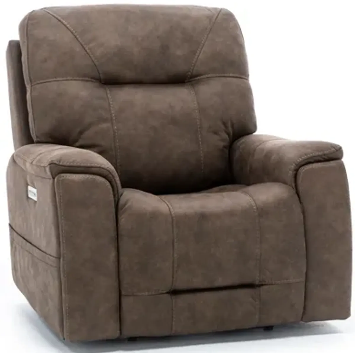 Matthew Fully Loaded Recliner With Hidden Cupholders in Silt