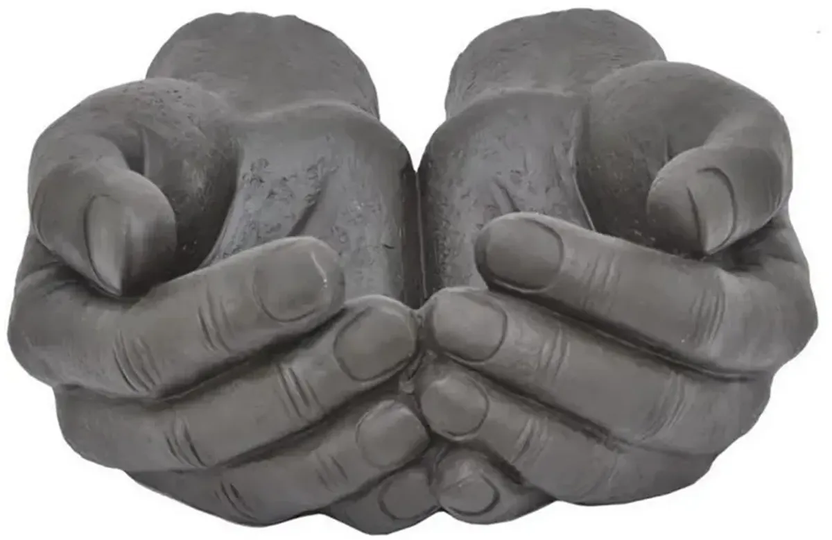 Gray Hands Bowl 18"W x 20"H
