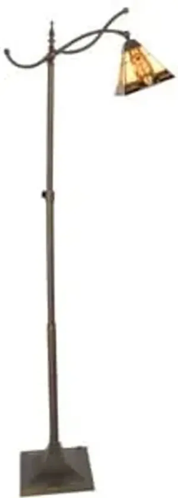 Marley Tiffany-Style Glass Task Floor Lamp 62.25"H