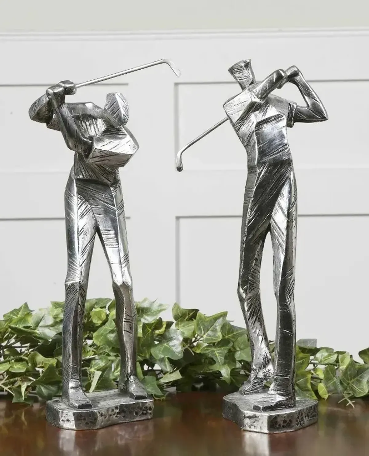 Set of 2 Golfer Figurines 15/16"H