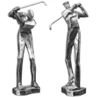 Set of 2 Golfer Figurines 15/16"H