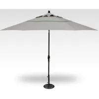 3-Pc Auto Tilt 11' Silver Linen Umbrella